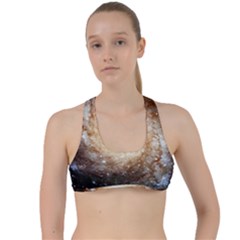 Galaxy Space Criss Cross Racerback Sports Bra by Sabelacarlos