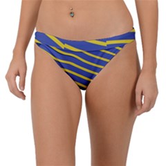 Yellow Blue Stripped Fish Band Bikini Bottom by LoolyElzayat