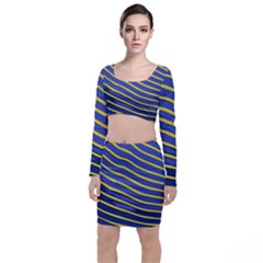 Yellow Blue Stripped Fish Top And Skirt Sets by LoolyElzayat