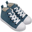 Turquoise Alligator Skin Kids  Mid-Top Canvas Sneakers View3