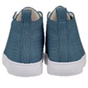 Turquoise Alligator Skin Kids  Mid-Top Canvas Sneakers View4