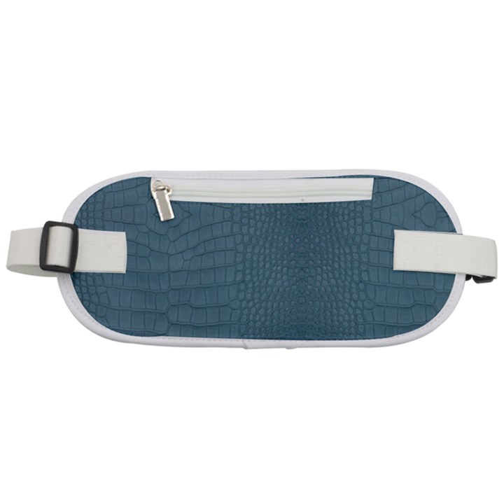 Turquoise Alligator Skin Rounded Waist Pouch