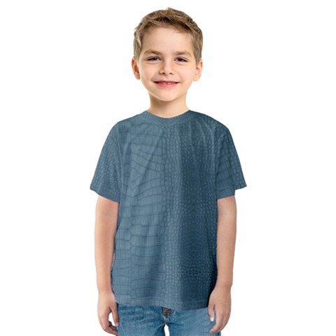 Turquoise Alligator Skin Kids  Sport Mesh Tee by LoolyElzayat