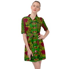 Rainbow Forest The Home Of The Metal Peacocks Belted Shirt Dress by pepitasart