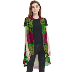 Rainbow Forest The Home Of The Metal Peacocks Sleeveless Chiffon Waistcoat Shirt