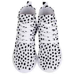 Black And White Seamless Cheetah Spots Women s Lightweight High Top Sneakers by LoolyElzayat