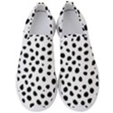 Black And White Seamless Cheetah Spots Men s Slip On Sneakers View1