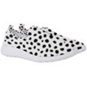 Black And White Seamless Cheetah Spots Men s Slip On Sneakers View3