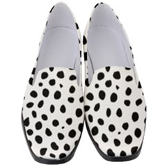 Black And White Seamless Cheetah Spots Women s Classic Loafer Heels by LoolyElzayat