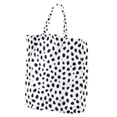 Black And White Seamless Cheetah Spots Giant Grocery Tote by LoolyElzayat