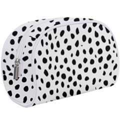 Black And White Seamless Cheetah Spots Makeup Case (large) by LoolyElzayat