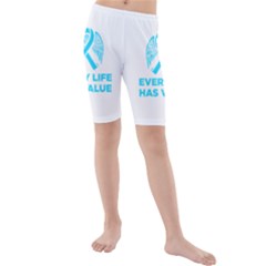 Child Abuse Prevention Support  Kids  Mid Length Swim Shorts