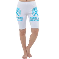 Child Abuse Prevention Support  Cropped Leggings  by artjunkie