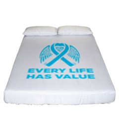 Child Abuse Prevention Support  Fitted Sheet (california King Size) by artjunkie