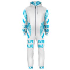 Child Abuse Prevention Support  Hooded Jumpsuit (men)  by artjunkie