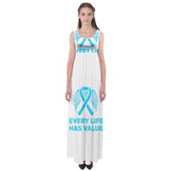 Child Abuse Prevention Support  Empire Waist Maxi Dress by artjunkie