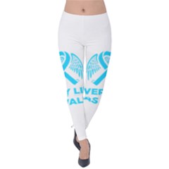 Child Abuse Prevention Support  Velvet Leggings by artjunkie