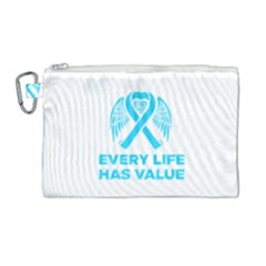 Child Abuse Prevention Support  Canvas Cosmetic Bag (large)