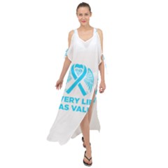 Child Abuse Prevention Support  Maxi Chiffon Cover Up Dress