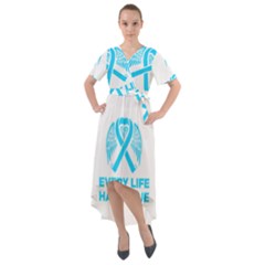 Child Abuse Prevention Support  Front Wrap High Low Dress by artjunkie