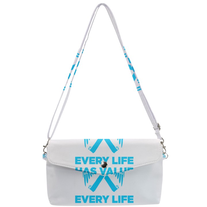 Child Abuse Prevention Support  Removable Strap Clutch Bag