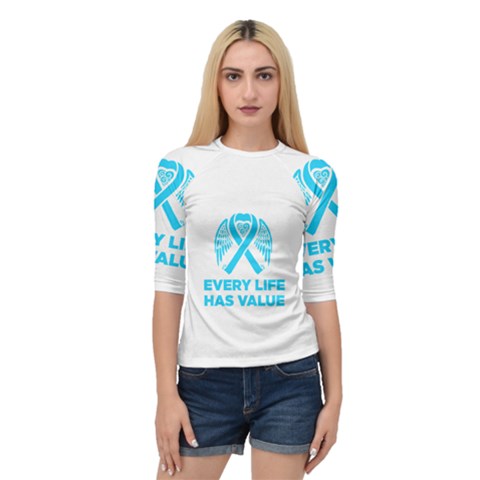 Child Abuse Prevention Support  Quarter Sleeve Raglan Tee by artjunkie