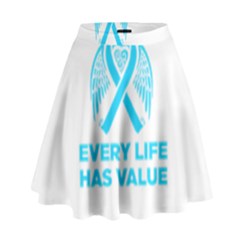 Child Abuse Prevention Support  High Waist Skirt by artjunkie