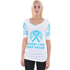 Child Abuse Prevention Support  Wide Neckline Tee