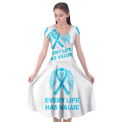 Child Abuse Prevention Support  Cap Sleeve Wrap Front Dress by artjunkie