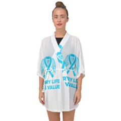 Child Abuse Prevention Support  Half Sleeve Chiffon Kimono by artjunkie