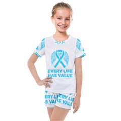 Child Abuse Prevention Support  Kids  Mesh Tee And Shorts Set