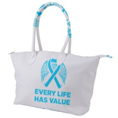 Child Abuse Prevention Support  Canvas Shoulder Bag by artjunkie