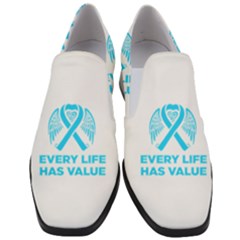 Child Abuse Prevention Support  Women Slip On Heel Loafers by artjunkie