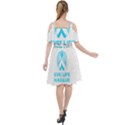 Child Abuse Prevention Support  Cut Out Shoulders Chiffon Dress View2