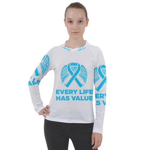 Child Abuse Prevention Support  Women s Pique Long Sleeve Tee by artjunkie