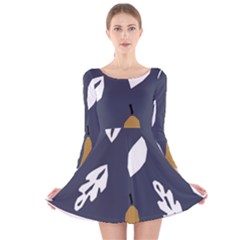 Pattern 10 Long Sleeve Velvet Skater Dress by andStretch