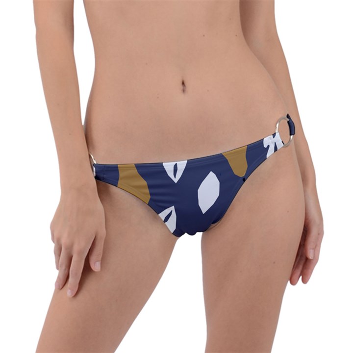 Pattern 10 Ring Detail Bikini Bottom