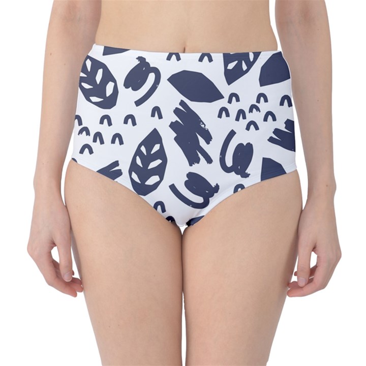 Orchard Leaves Classic High-Waist Bikini Bottoms