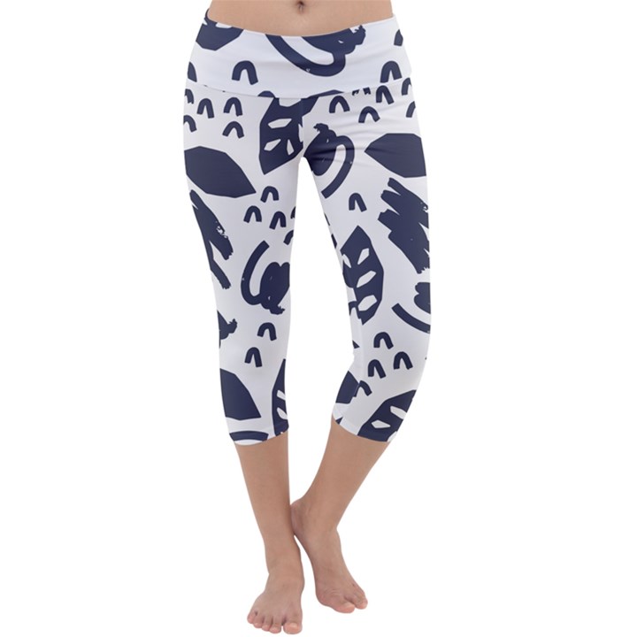 Orchard Leaves Capri Yoga Leggings