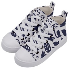 Orchard Leaves Kids  Mid-top Canvas Sneakers