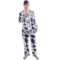 Orchard Leaves Men s Long Sleeve Satin Pyjamas Set by andStretch