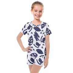 Orchard Leaves Kids  Mesh Tee And Shorts Set