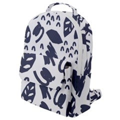 Orchard Leaves Flap Pocket Backpack (small)