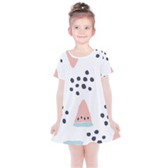 Watermelon Slice Kids  Simple Cotton Dress by andStretch