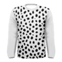  Black And White Seamless Cheetah Spots Men s Long Sleeve Tee View1