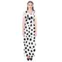  Black And White Seamless Cheetah Spots Short Sleeve Maxi Dress View1