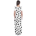  Black And White Seamless Cheetah Spots Short Sleeve Maxi Dress View2