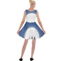 Boat Silhouette Moon Sailing Velvet Skater Dress View2