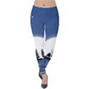 Boat Silhouette Moon Sailing Velvet Leggings View1