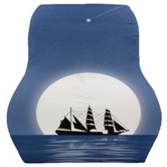 Boat Silhouette Moon Sailing Car Seat Back Cushion 